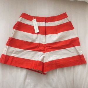 Lauren Conrad Paper Crown Orange White Shorts 2 S